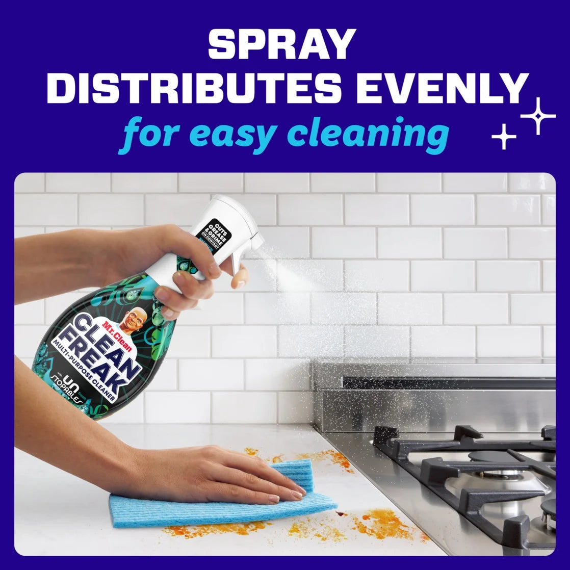 Clean Freak All Purpose Cleaner Spray, Multi-Surface Cleaning, Unstopables Scent, 16 Fl Oz