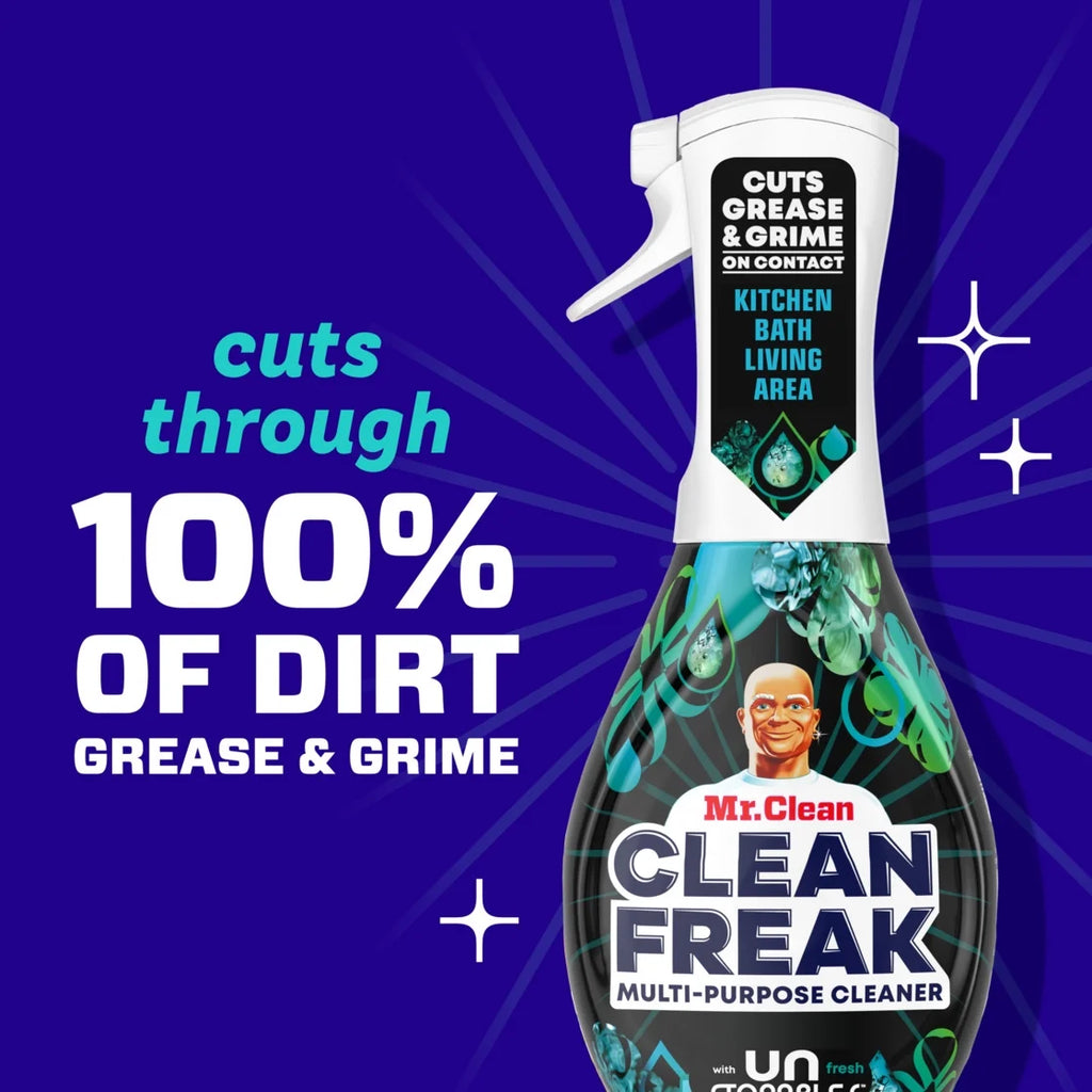 Clean Freak All Purpose Cleaner Spray, Multi-Surface Cleaning, Unstopables Scent, 16 Fl Oz