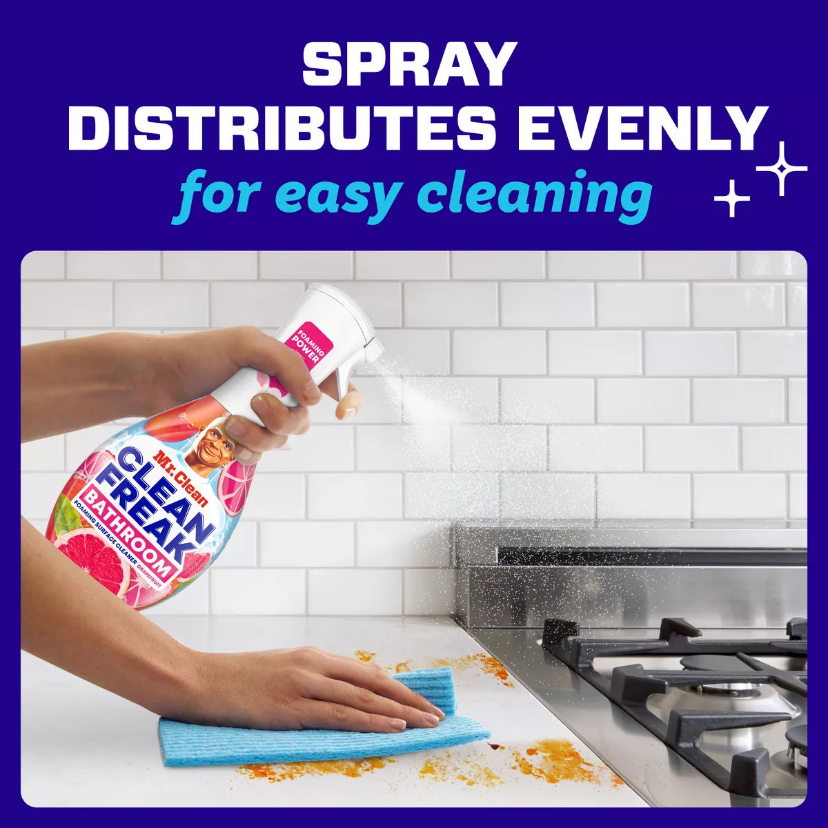 Mr. Clean Clean Freak Grapefruit Bathroom Foaming Surface Cleaner - 16 Fl Oz
