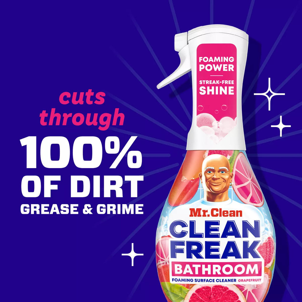 Mr. Clean Clean Freak Grapefruit Bathroom Foaming Surface Cleaner - 16 Fl Oz