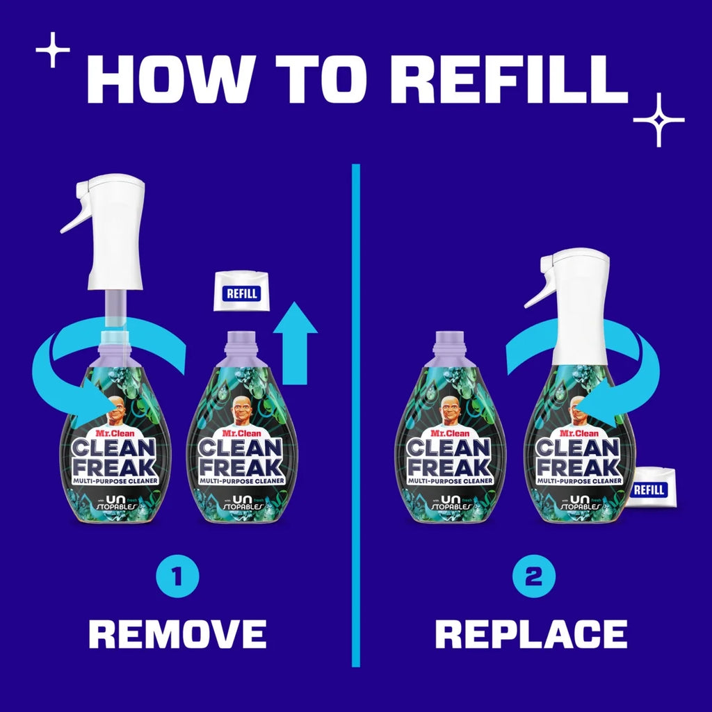 Clean Freak All Purpose Cleaner Spray, Multi-Surface Cleaning, Unstopables Scent, 16 Fl Oz